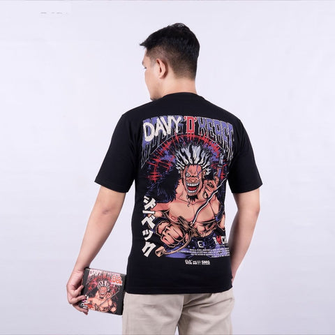 Rocks D. Xebec Davy D. Xebec Rock Pirates One Piece - model wearing streetwear look | Zewearsy Store