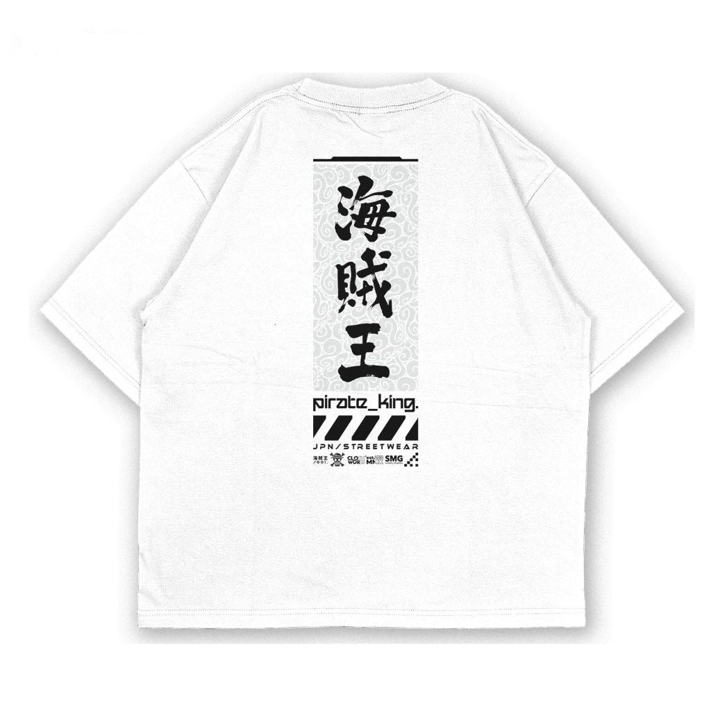 Oversize Pirate King Kanji Monkey D. Luffy Strawhat One Piec - full front view | Zewearsy Store