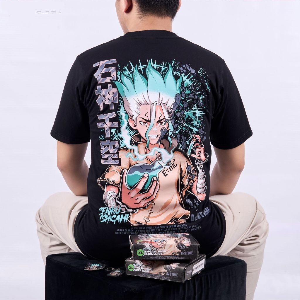 Ishigami Senku Dr Stone Doctor Stone - anime t-shirt front design | Zewearsy Store