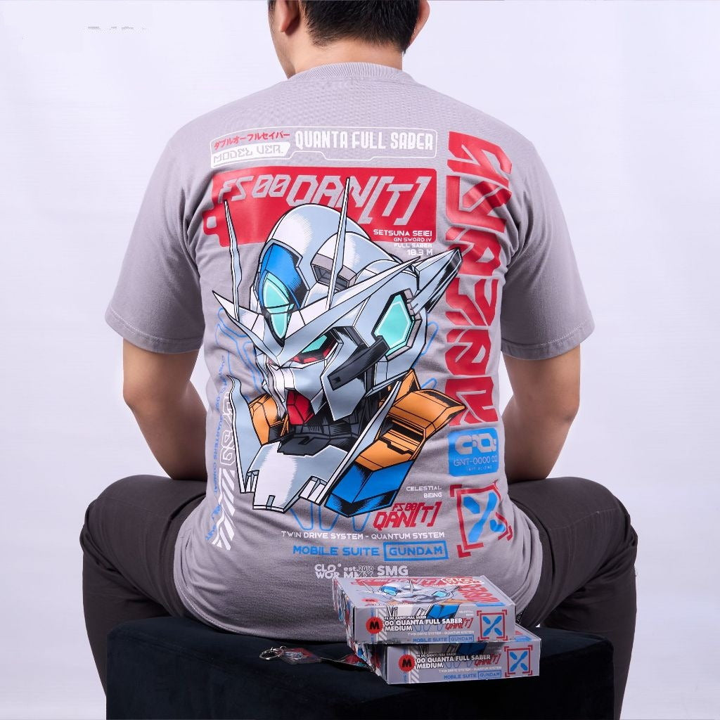 00 Quanta Full Saber Mobile Suit Gundam 00V Senki - anime t-shirt front design | Zewearsy Store