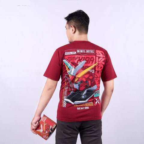 ZGMF-X19A Infinite Justice Gundam Mobile Suit SEED Destiny - model wearing streetwear look | Zewearsy Store