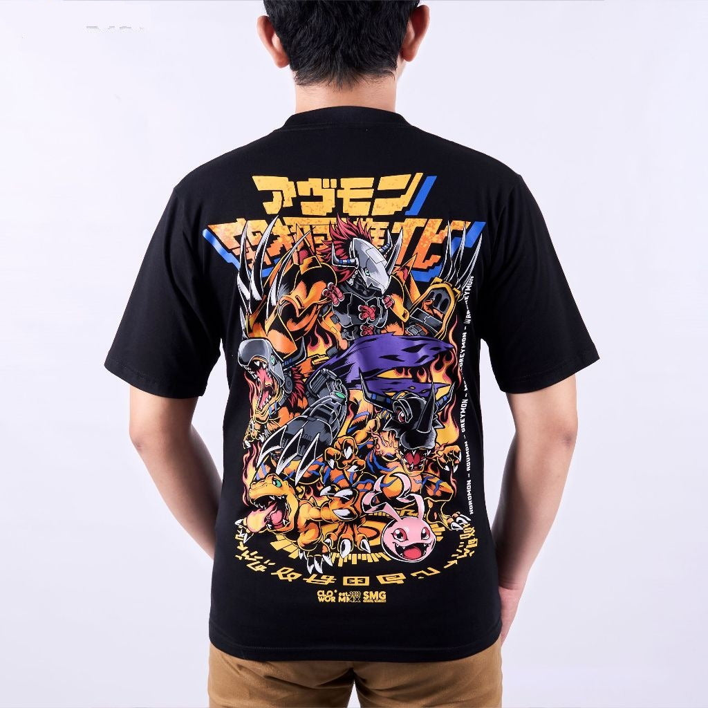 Agumon Evolutions Greymon Metal Greymon Wargreymon Digimon A - on model - unisex fit | Zewearsy Store