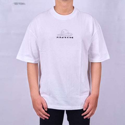 Oversize Pirate King Kanji Monkey D. Luffy Strawhat One Piec - back print view | Zewearsy Store