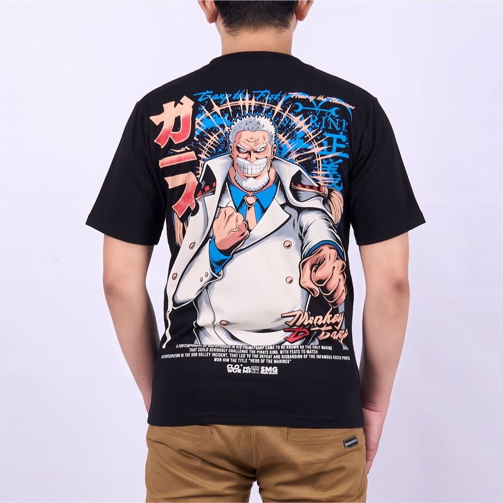 Monkey D. Garp Hero of the Marines Vice Admiral One Piece - model wearing streetwear look | Zewearsy Store