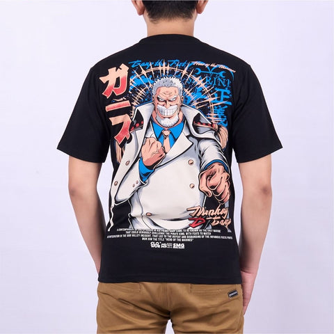Monkey D. Garp Hero of the Marines Vice Admiral One Piece - model wearing streetwear look | Zewearsy Store