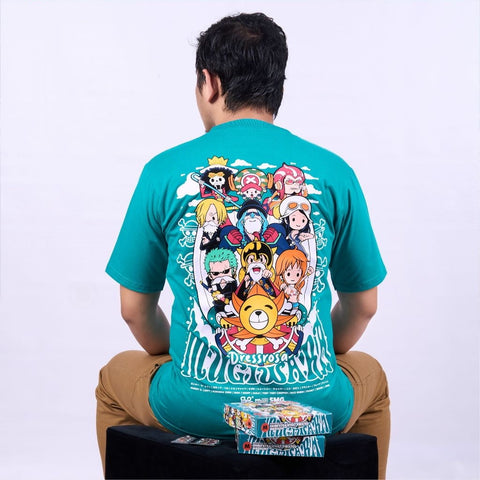 Chibi Strawhat Pirates Dressrosa Arc One Piece - anime t-shirt front design | Zewearsy Store