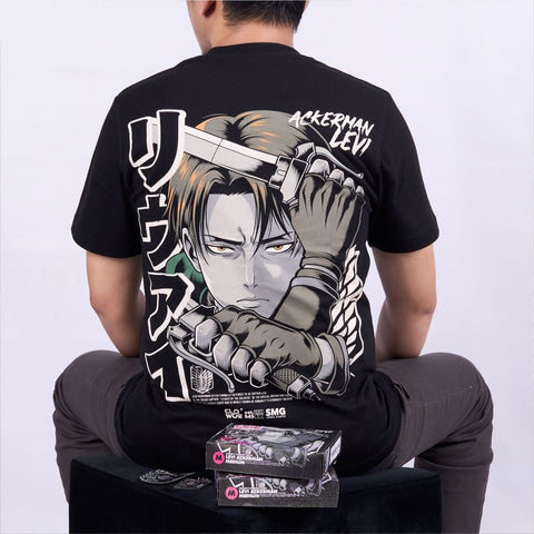 Levi Ackerman Attack on Titan Shingeki no Kyojin - anime t-shirt front design | Zewearsy Store