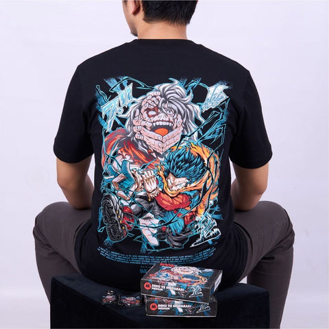 Deku vs Shigaraki Tomura Midoriya Izuku My Hero Academia - anime t-shirt front design | Zewearsy Store