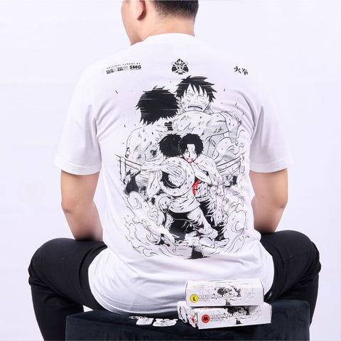 Ace's Death Scene Marineford Arc Monkey D. Luffy One Piece - anime t-shirt front design | Zewearsy Store
