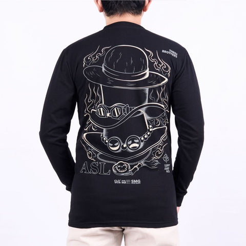 Three Brother's Hat Ace Sabo Luffy One Piece - on model - unisex fit | Zewearsy Store