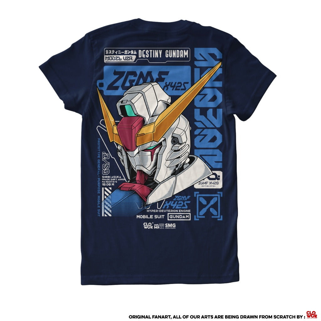 ZGMF-X42S Destiny Shinn Asuka Mobile Suit Gundam SEED Destin - full front view | Zewearsy Store