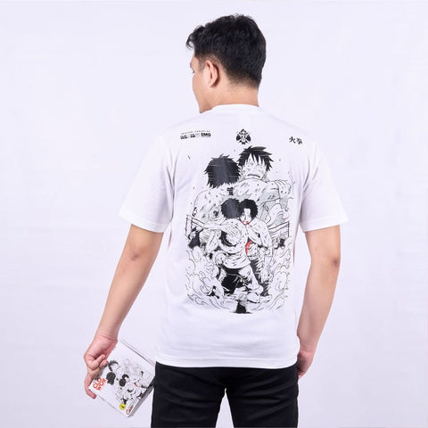 Ace's Death Scene Marineford Arc Monkey D. Luffy One Piece - model wearing streetwear look | Zewearsy Store