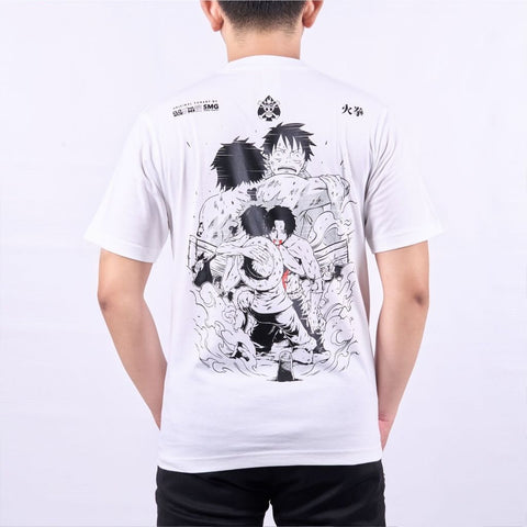 Ace's Death Scene Marineford Arc Monkey D. Luffy One Piece - on model - unisex fit | Zewearsy Store