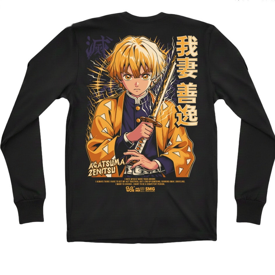 Agatsuma Zenitsu Flaming Thunder God Anime Kimetsu no Yaiba  - full front view | Zewearsy Store