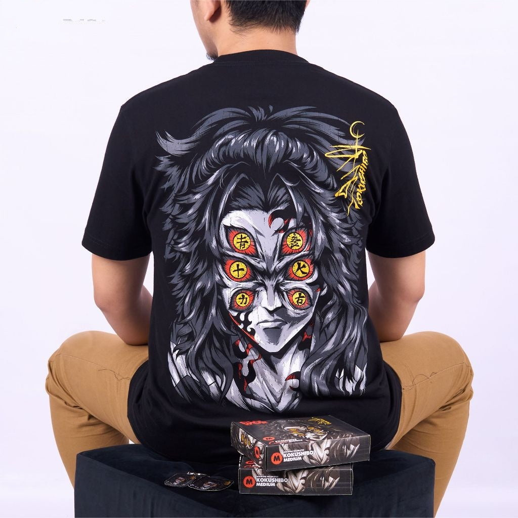 Kokushibo Upper Rank One Kimetsu no Yaiba Demon Slayer - anime t-shirt front design | Zewearsy Store