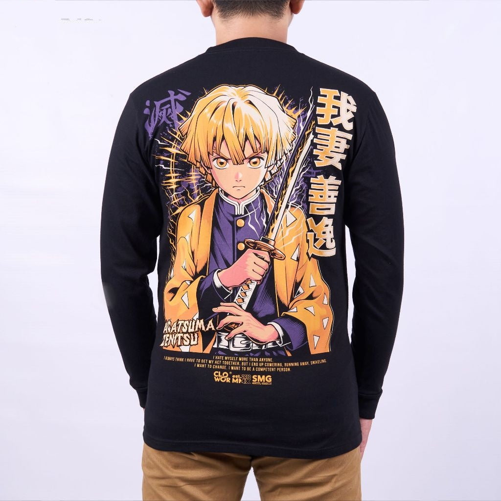 Agatsuma Zenitsu Flaming Thunder God Anime Kimetsu no Yaiba  - on model - unisex fit | Zewearsy Store