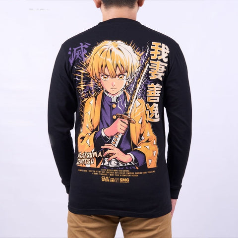 Agatsuma Zenitsu Flaming Thunder God Anime Kimetsu no Yaiba  - on model - unisex fit | Zewearsy Store