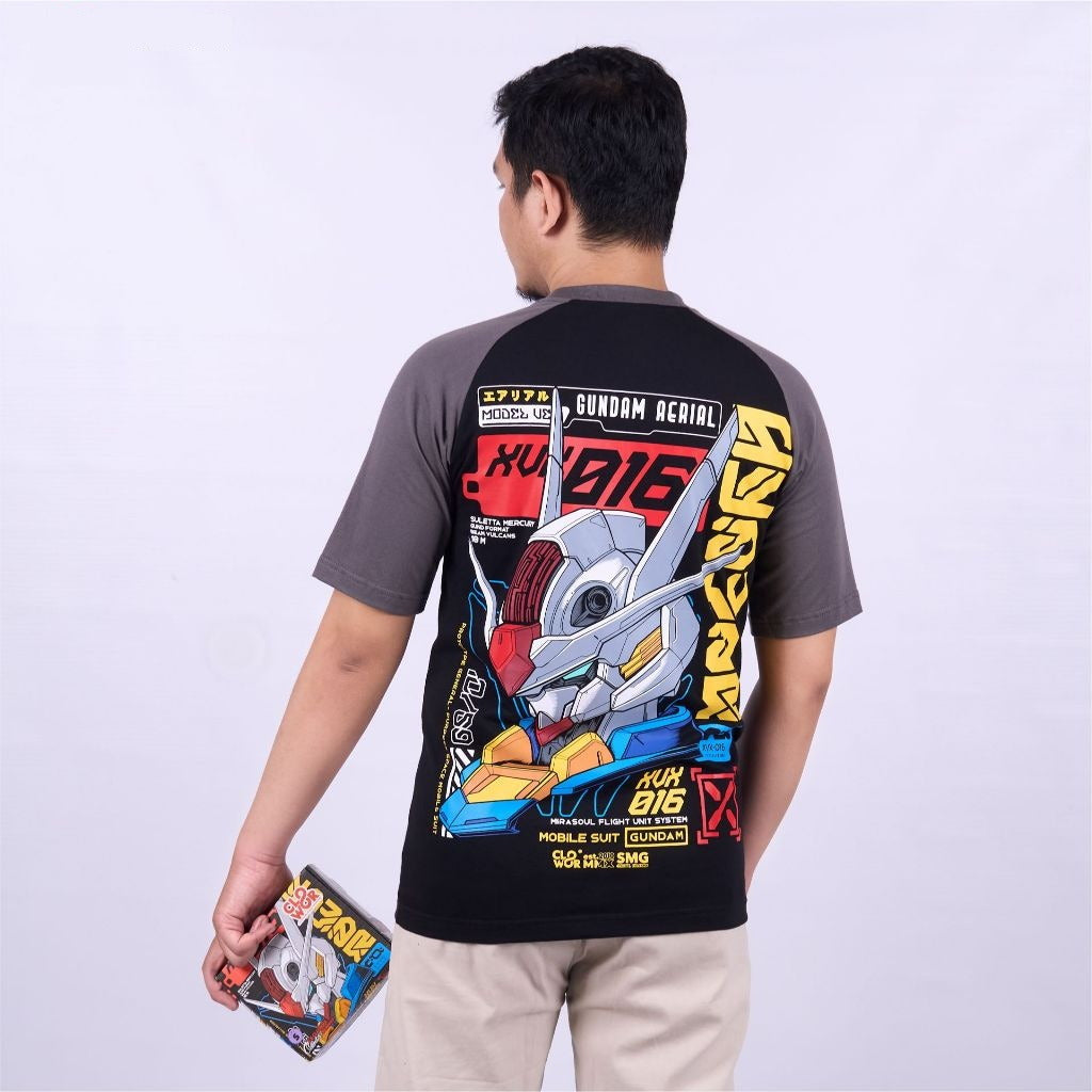 XVX-016RN Gundam Aerial Rebuild Suletta Mercury Mobile Suit  - model wearing streetwear look | Zewearsy Store