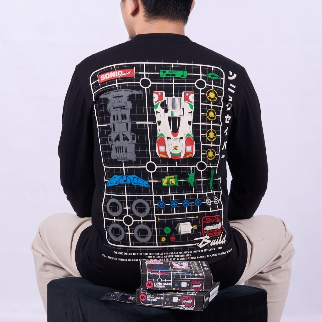 Sonic Magnum Saber Tamiya Retsu Go Seiba Bakuso Kyodai Let's - anime t-shirt front design | Zewearsy Store