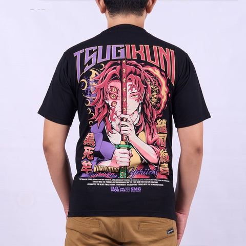Kokushibo Yoriichi Tsugikuni Twins Demon Slayer Anime Kimets - on model - unisex fit | Zewearsy Store