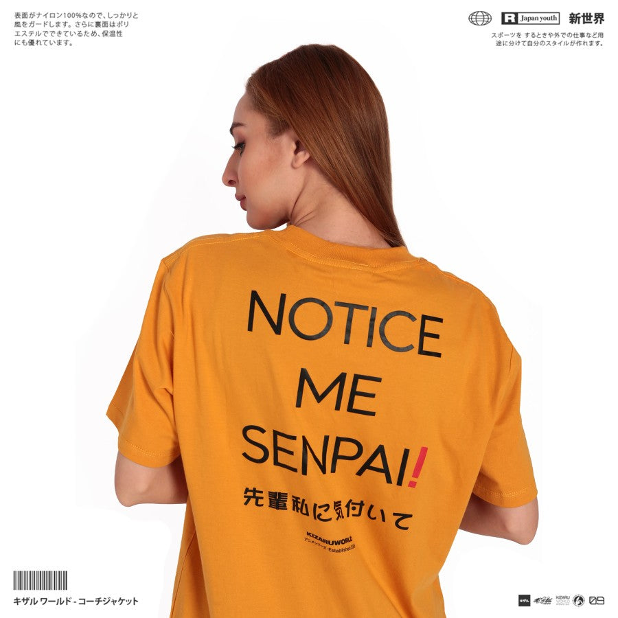 Japan Streetwear Short Sleeve T Shirt - Origin NOTICE ME SENPAI | Japan Apparel | Zewearsy Store