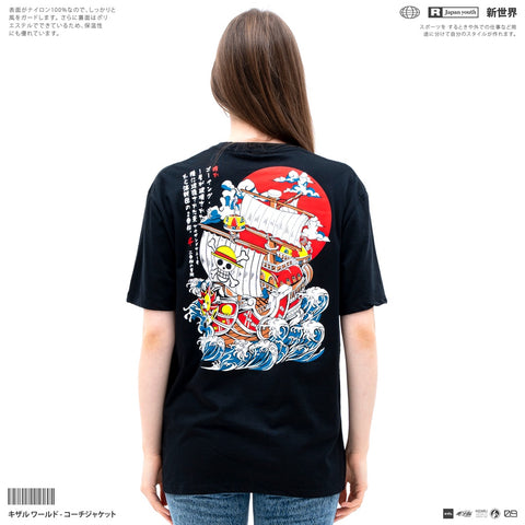 Japan Anime Short Sleeve T Shirt - One Piece THOUSAND SUNNY Black | Japan Apparel | Zewearsy Store