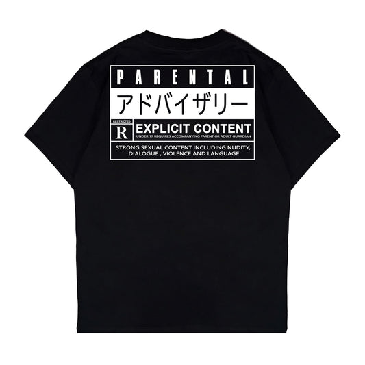 Japan Streetwear Short Sleeve T Shirt - Origin PARENTAL ADVISORY | Japan Apparel