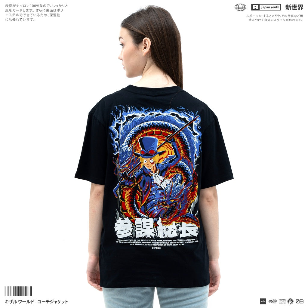 Japan Anime Short Sleeve T Shirt - One Piece SABO RYUO | Japan Apparel