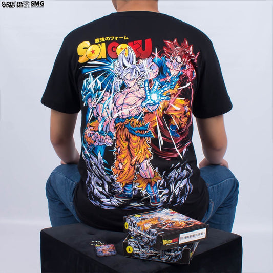 Son Goku Strongest Forms T-Shirt - Super Saiyan God, Blue, Ultra Instinct | Dragon Ball Anime